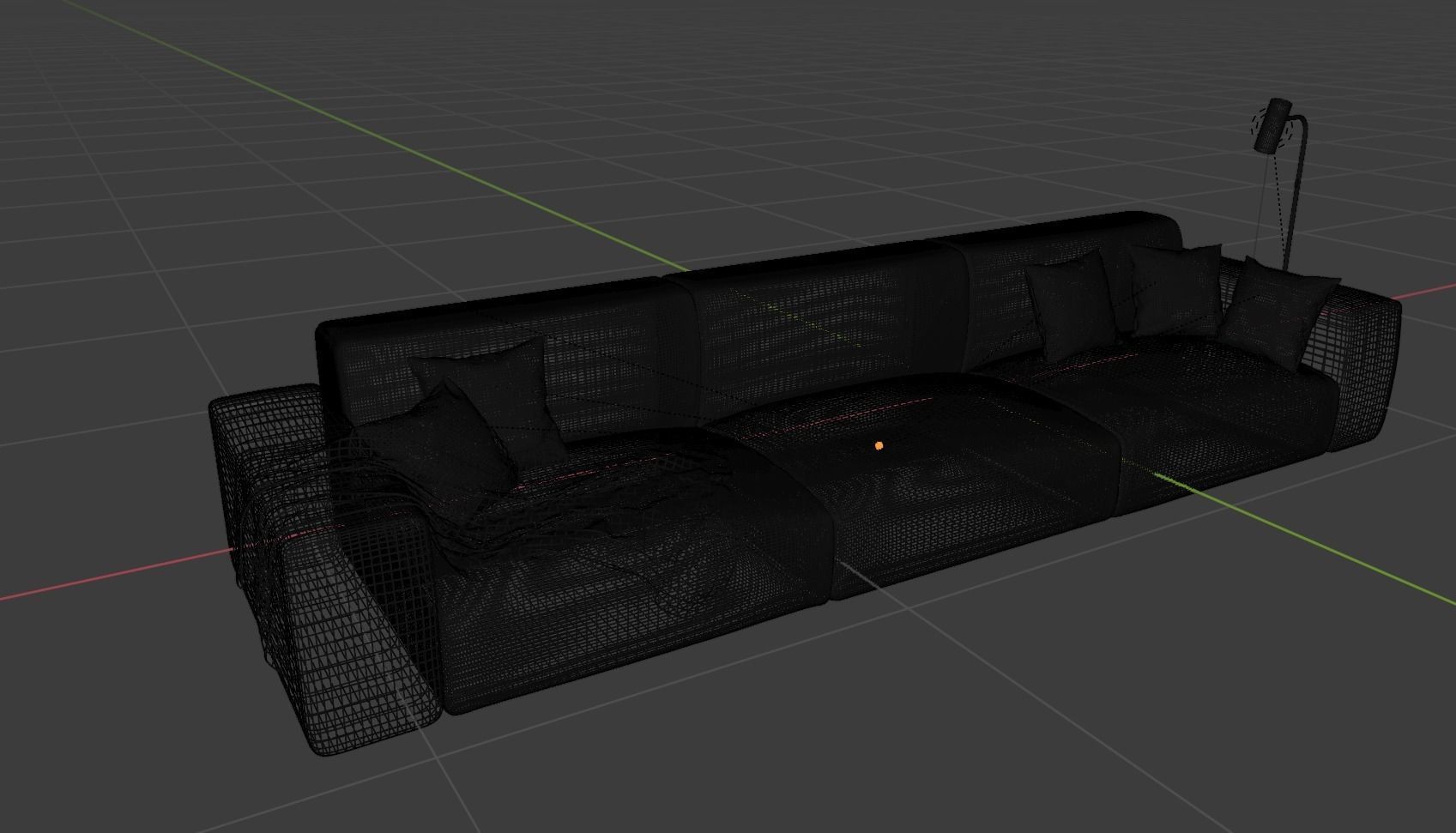 Modern sofa for archviz Free 3D model_10