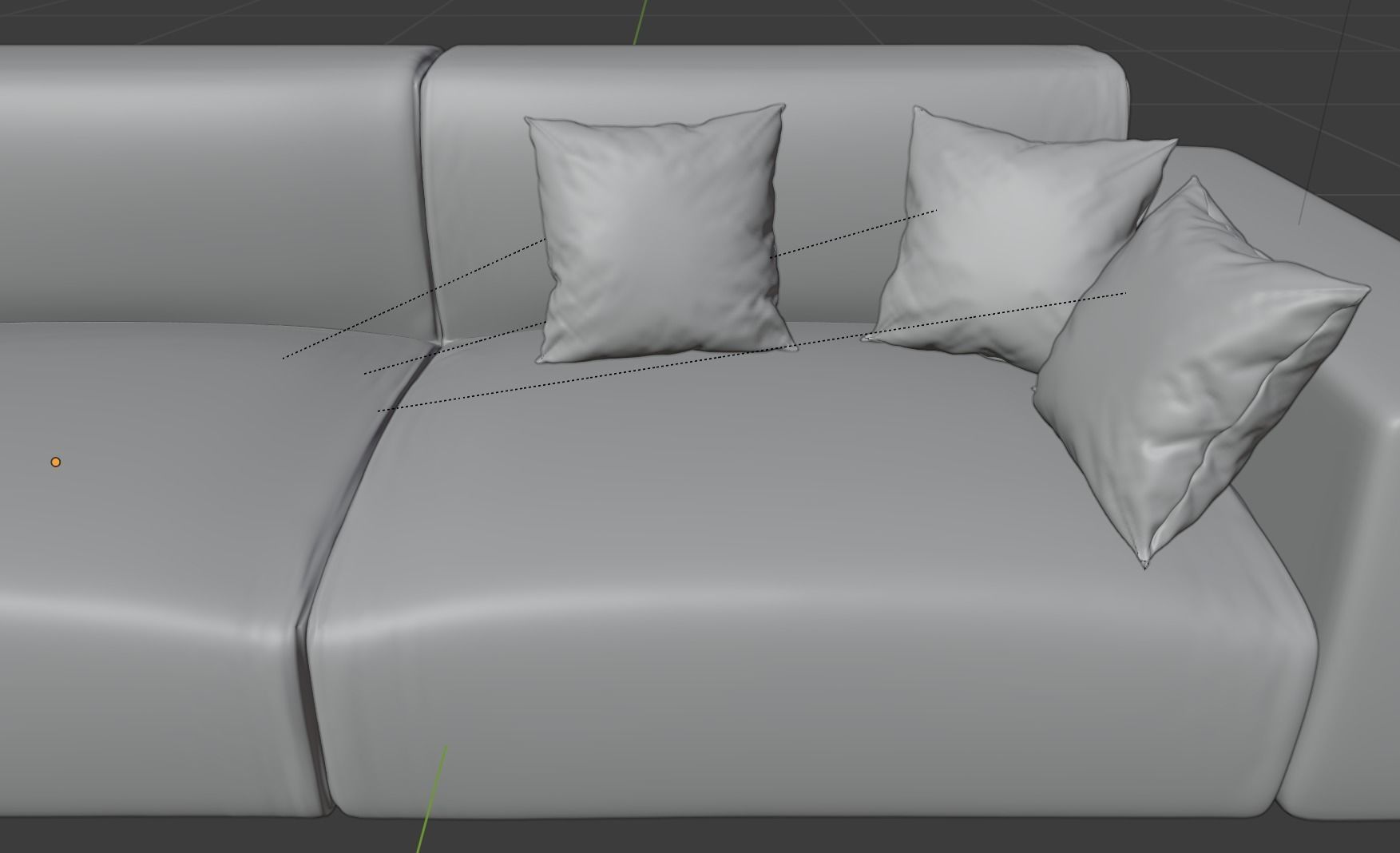 Modern sofa for archviz Free 3D model_6