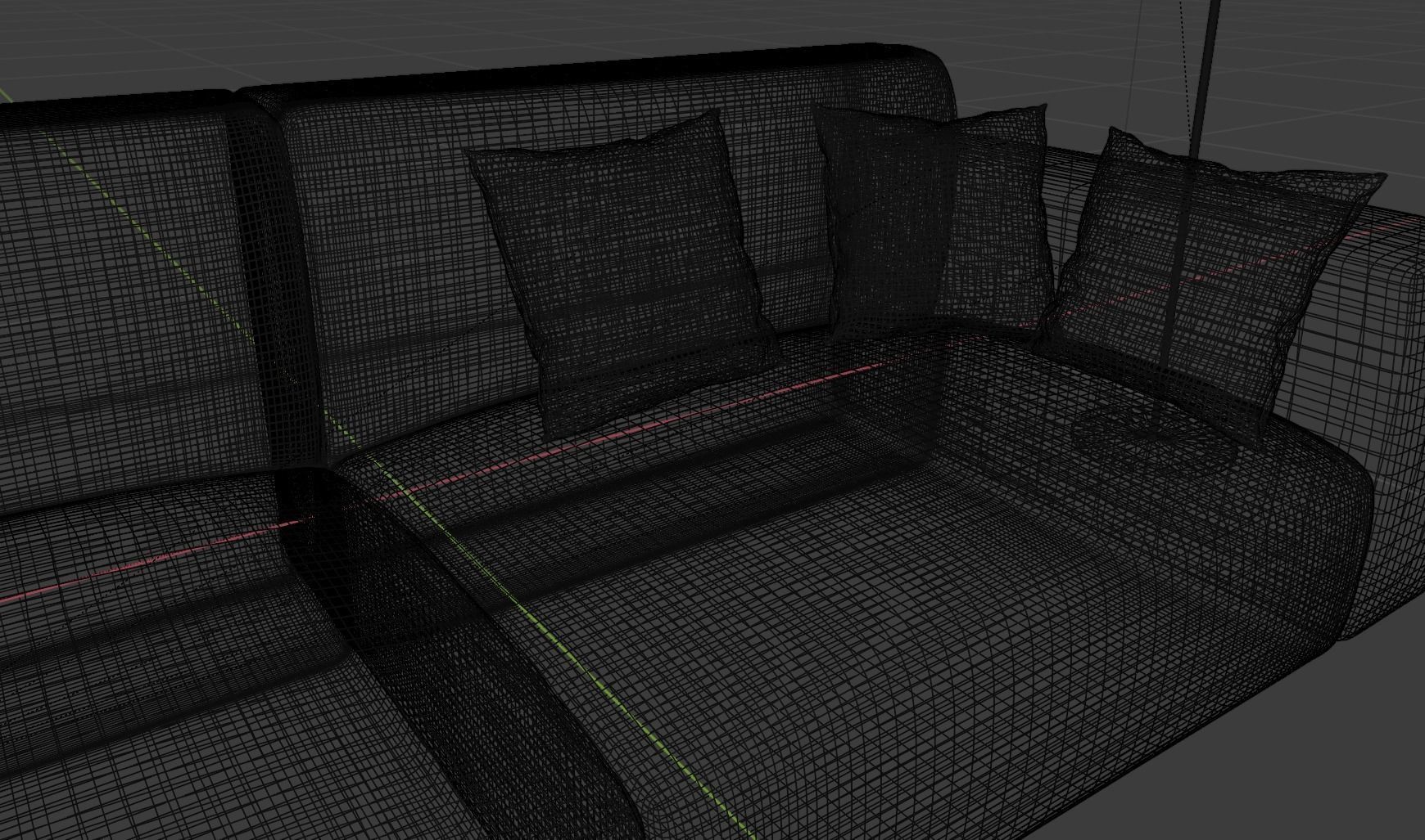 Modern sofa for archviz Free 3D model_9