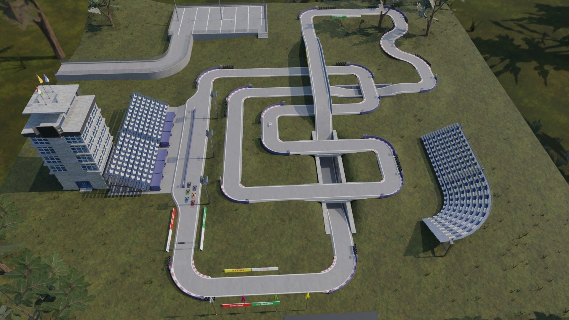 Go Kart race track Low-poly 3D model_23