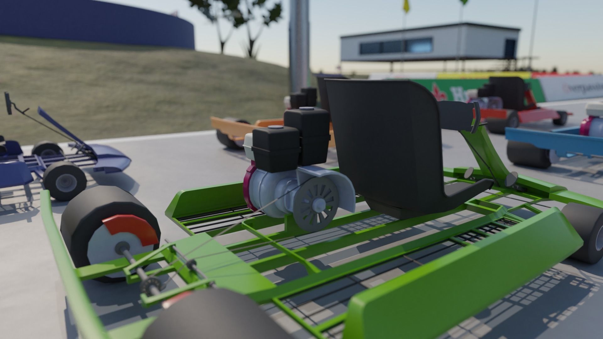 Go Kart race track Low-poly 3D model_8
