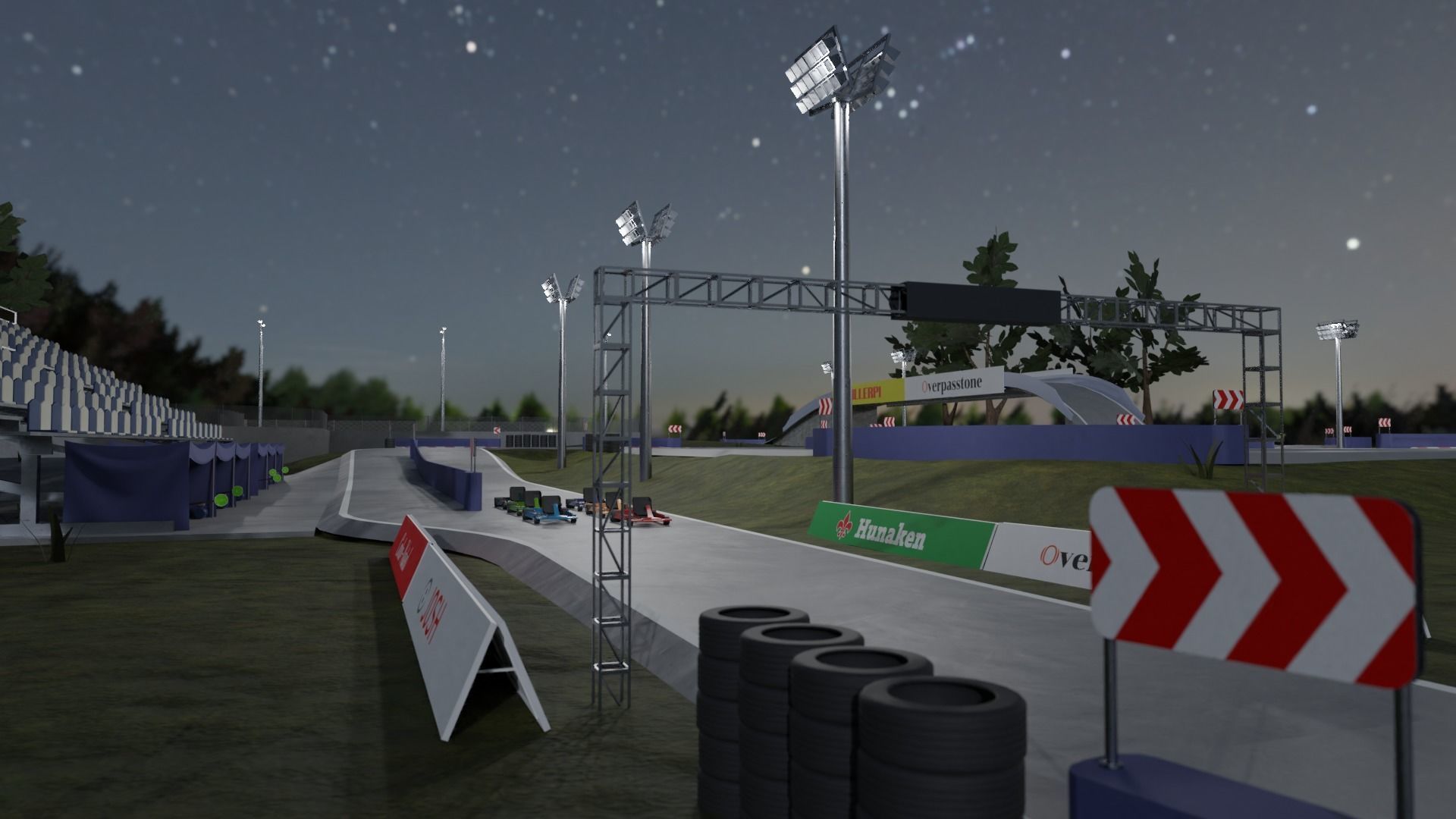 Go Kart race track Low-poly 3D model_4