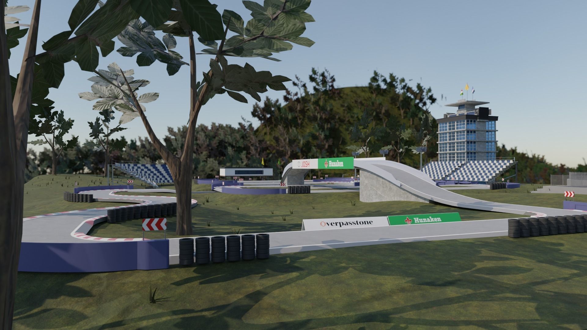 Go Kart race track Low-poly 3D model_18