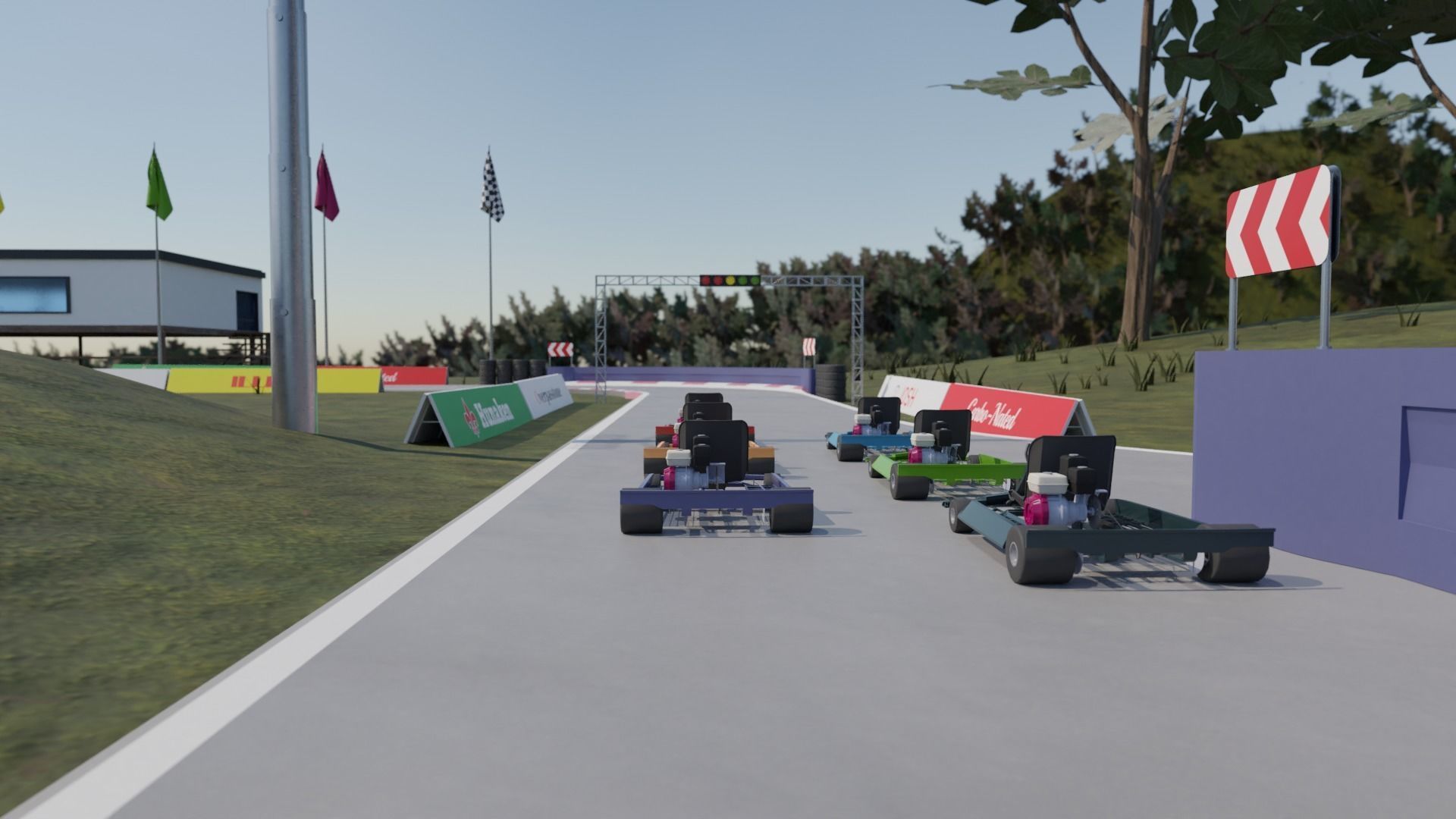 Go Kart race track Low-poly 3D model_6