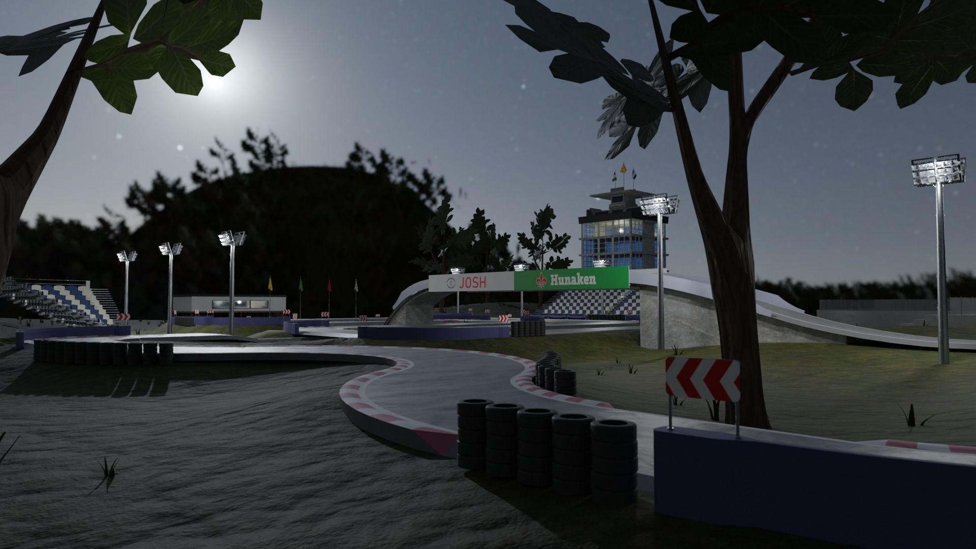 Go Kart race track Low-poly 3D model_19