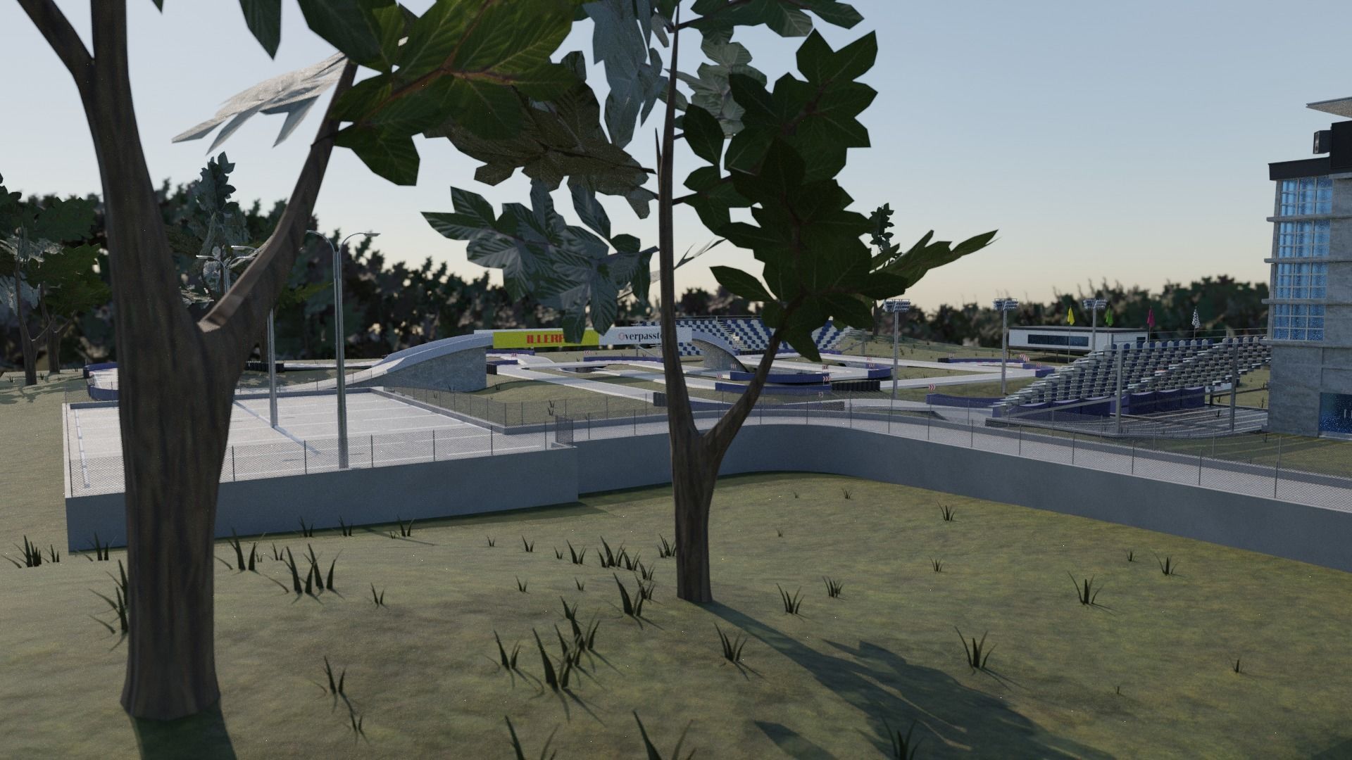 Go Kart race track Low-poly 3D model_21
