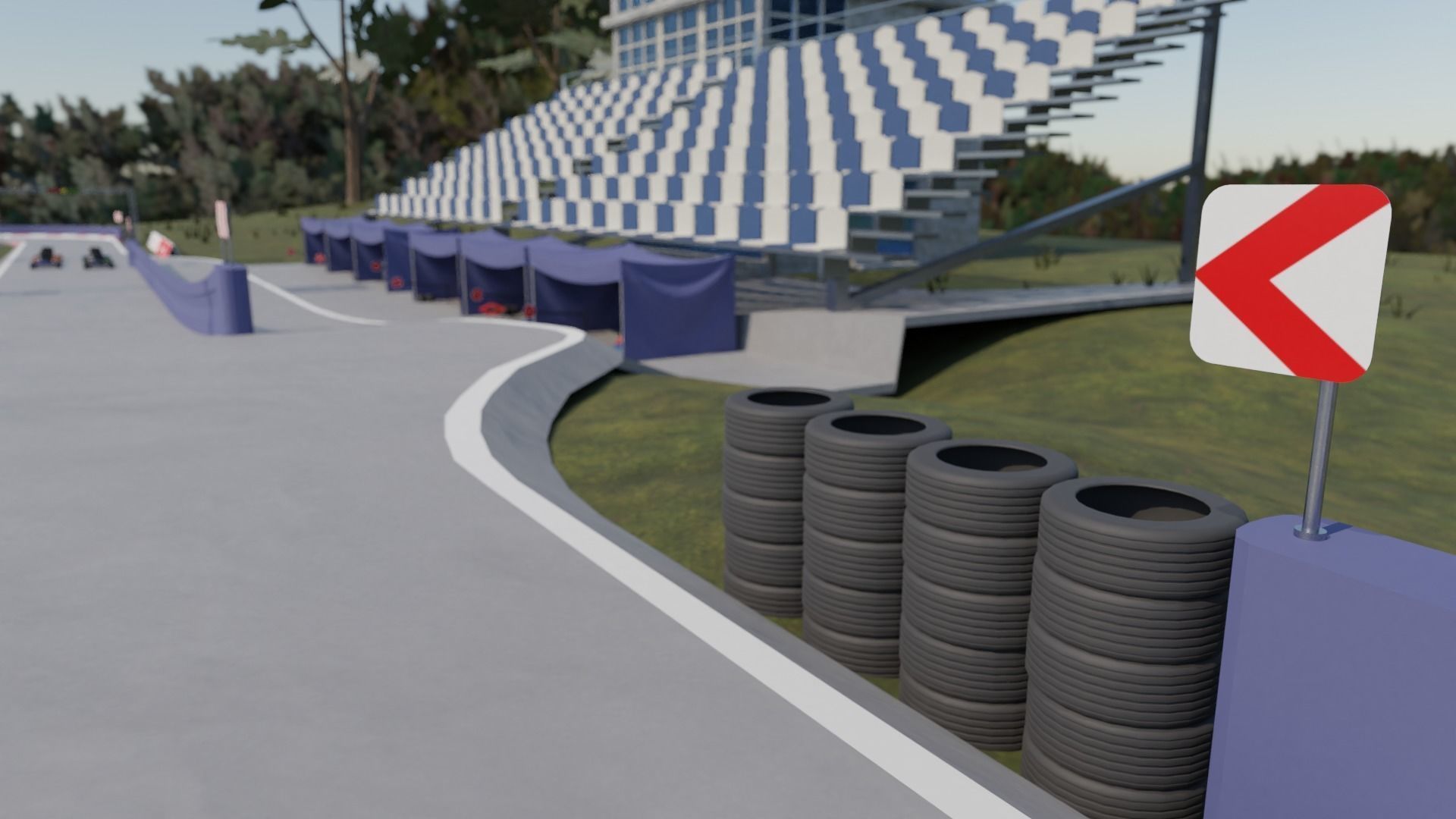 Go Kart race track Low-poly 3D model_20