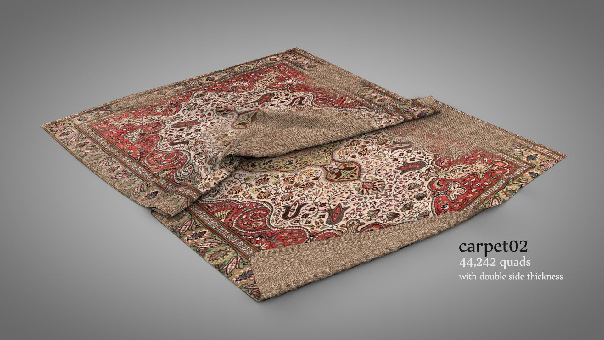 Old Rugs and Carpets 3D model_2