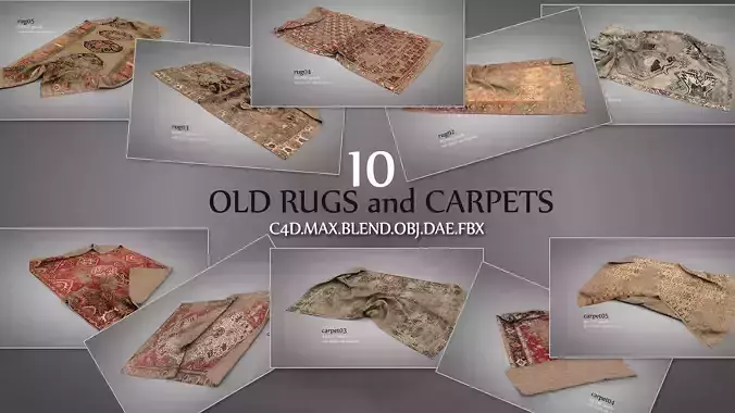 Old Rugs and Carpets 3D model