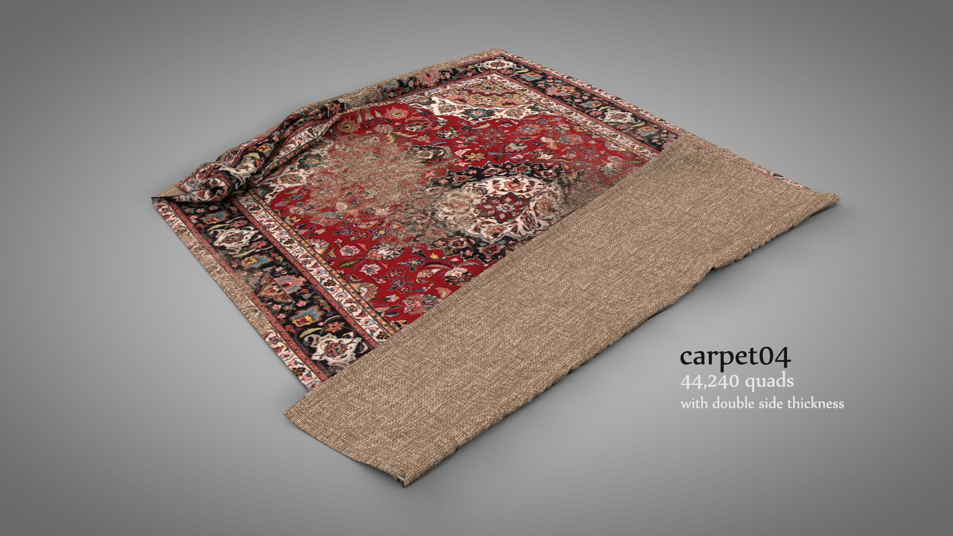 Old Rugs and Carpets 3D model_4