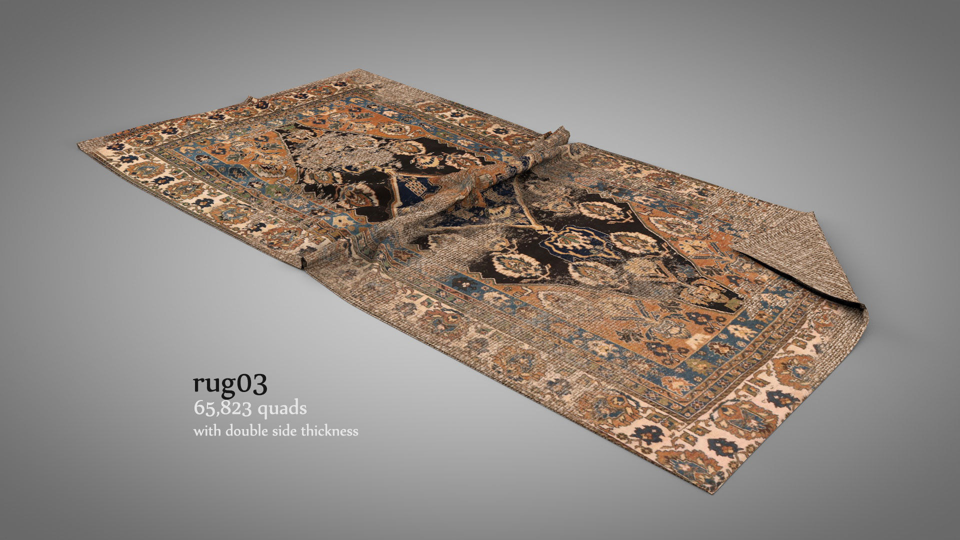 Old Rugs and Carpets 3D model_8