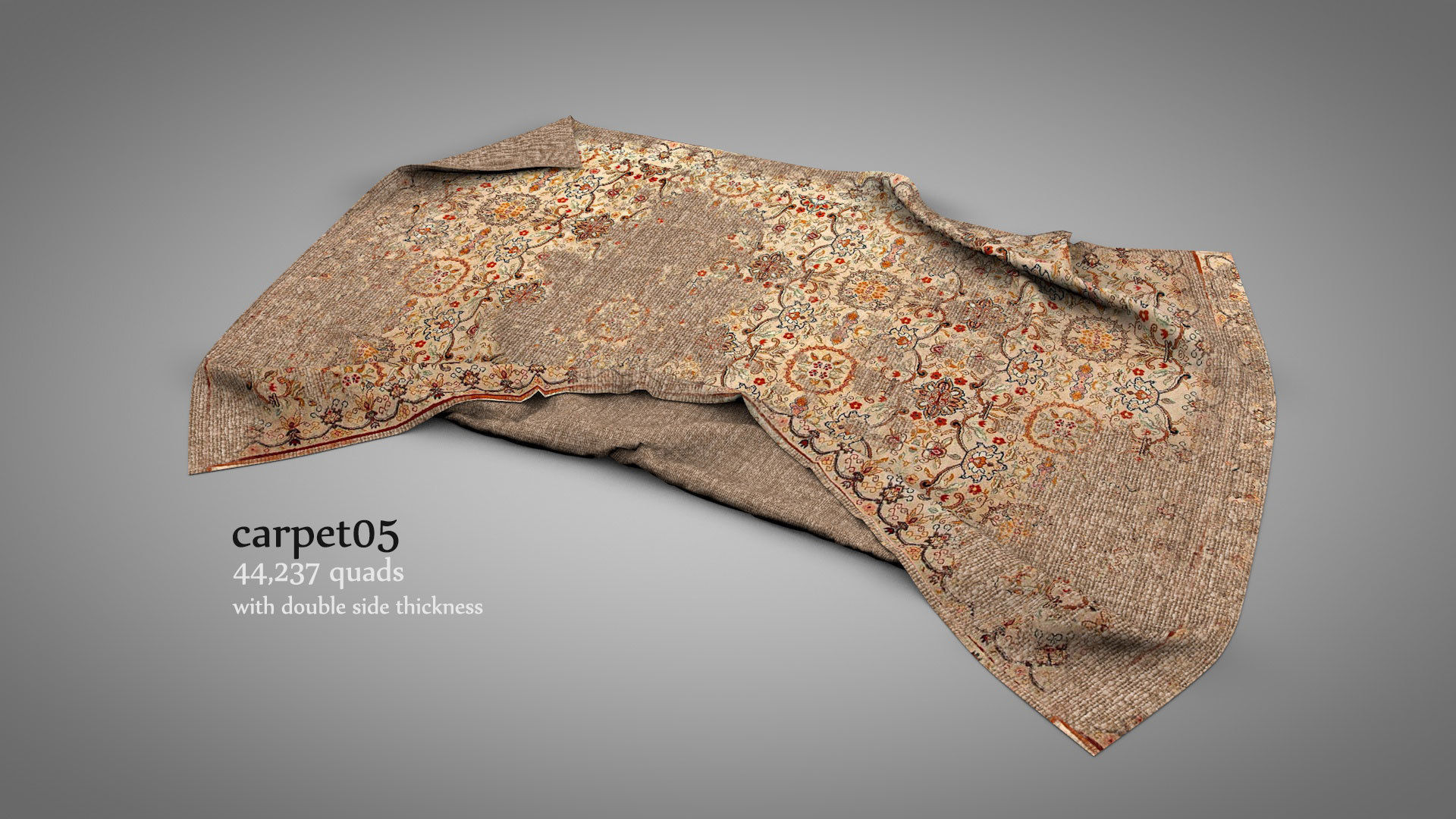 Old Rugs and Carpets 3D model_5