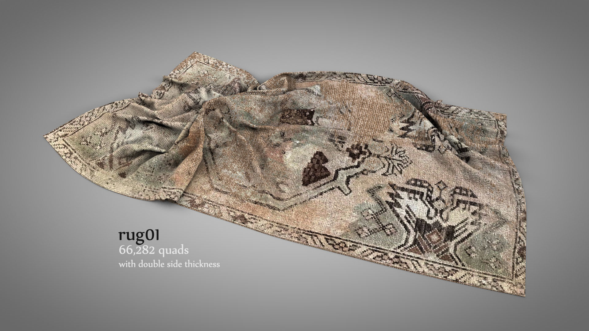 Old Rugs and Carpets 3D model_6