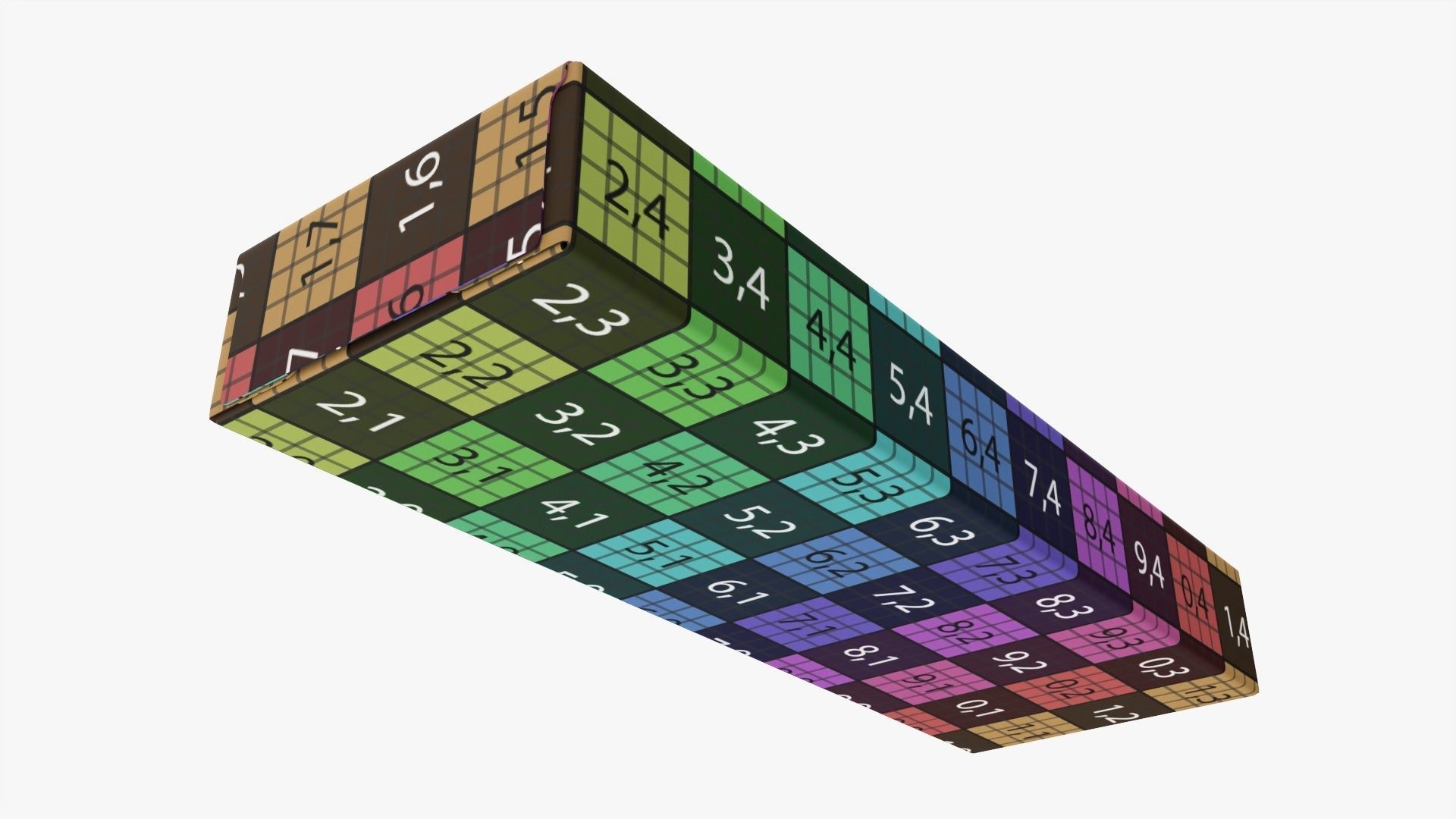 Spaghetti pasta in carboard box 01 3D model_15