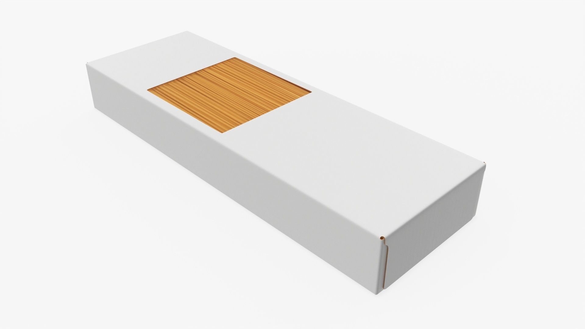 Spaghetti pasta in carboard box 02 3D model_2