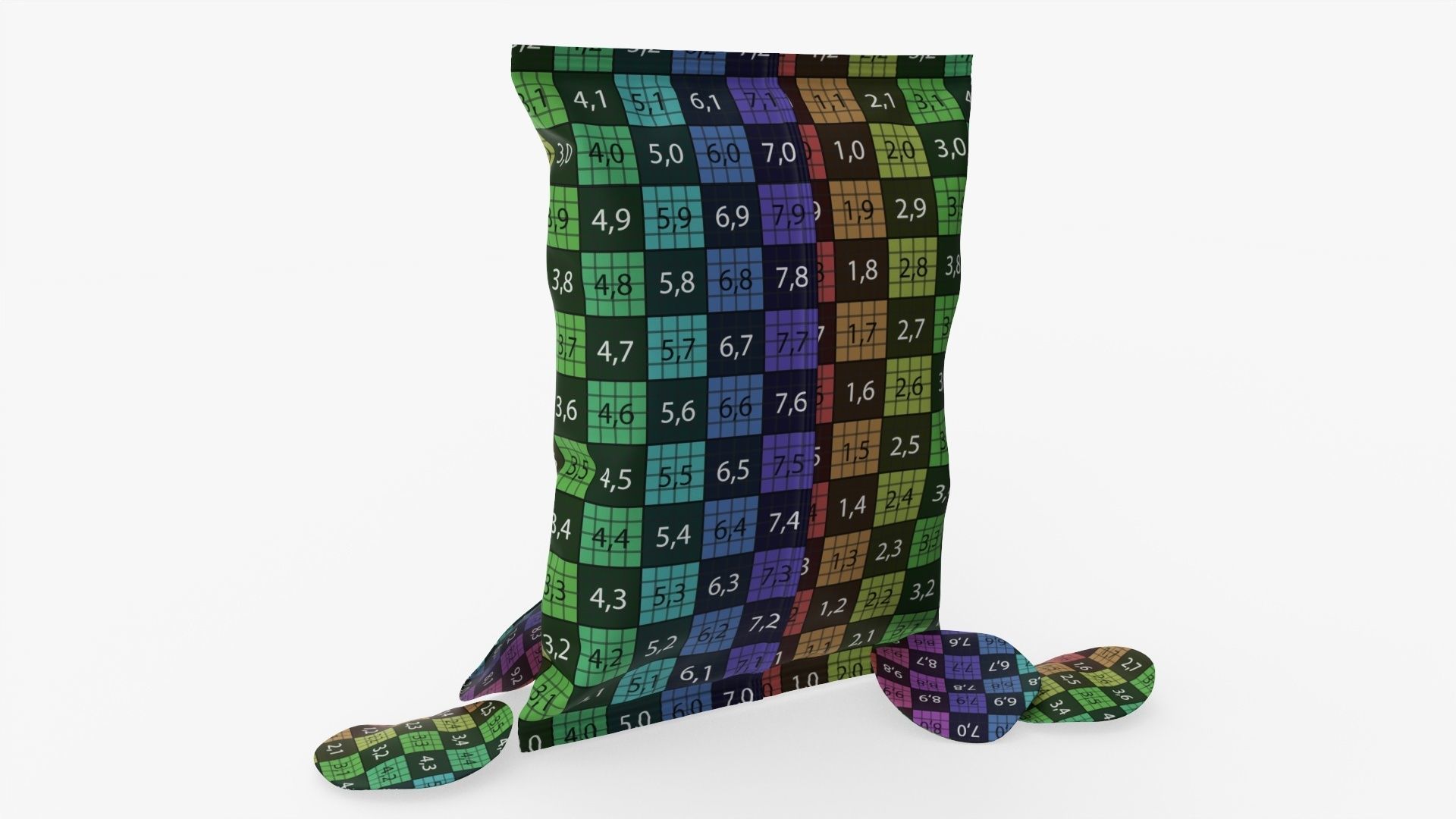 Potato chips package with folds medium 02 mockup 3D model_10