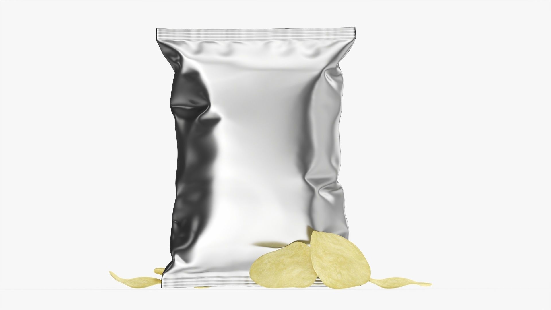 Potato chips package with folds medium 02 mockup 3D model_3