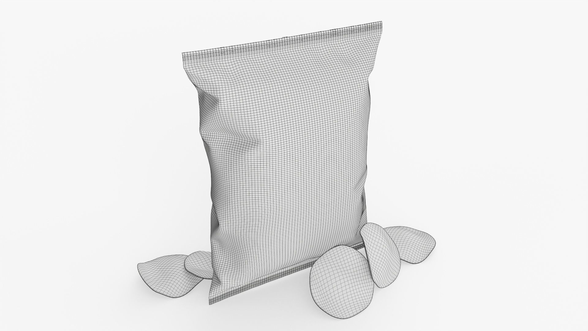 Potato chips package with folds medium 02 mockup 3D model_6