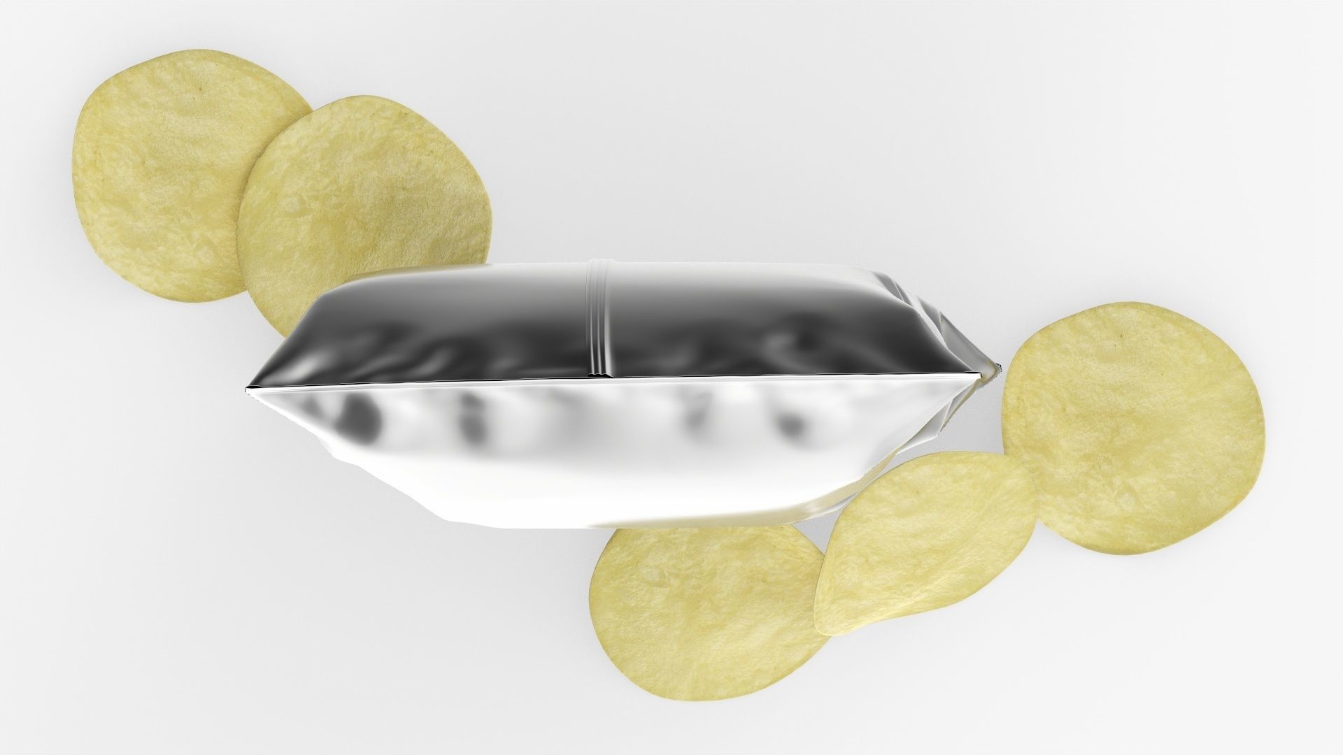 Potato chips package with folds medium 02 mockup 3D model_4