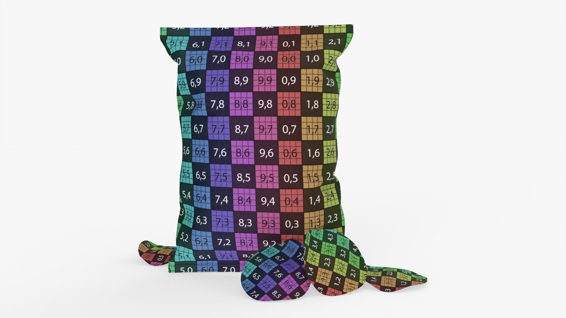 Potato chips package with folds medium 02 mockup 3D model_8