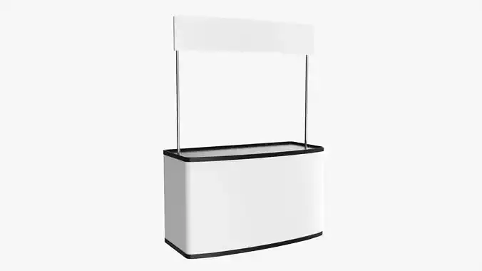 Promo stand large mockup 3D model