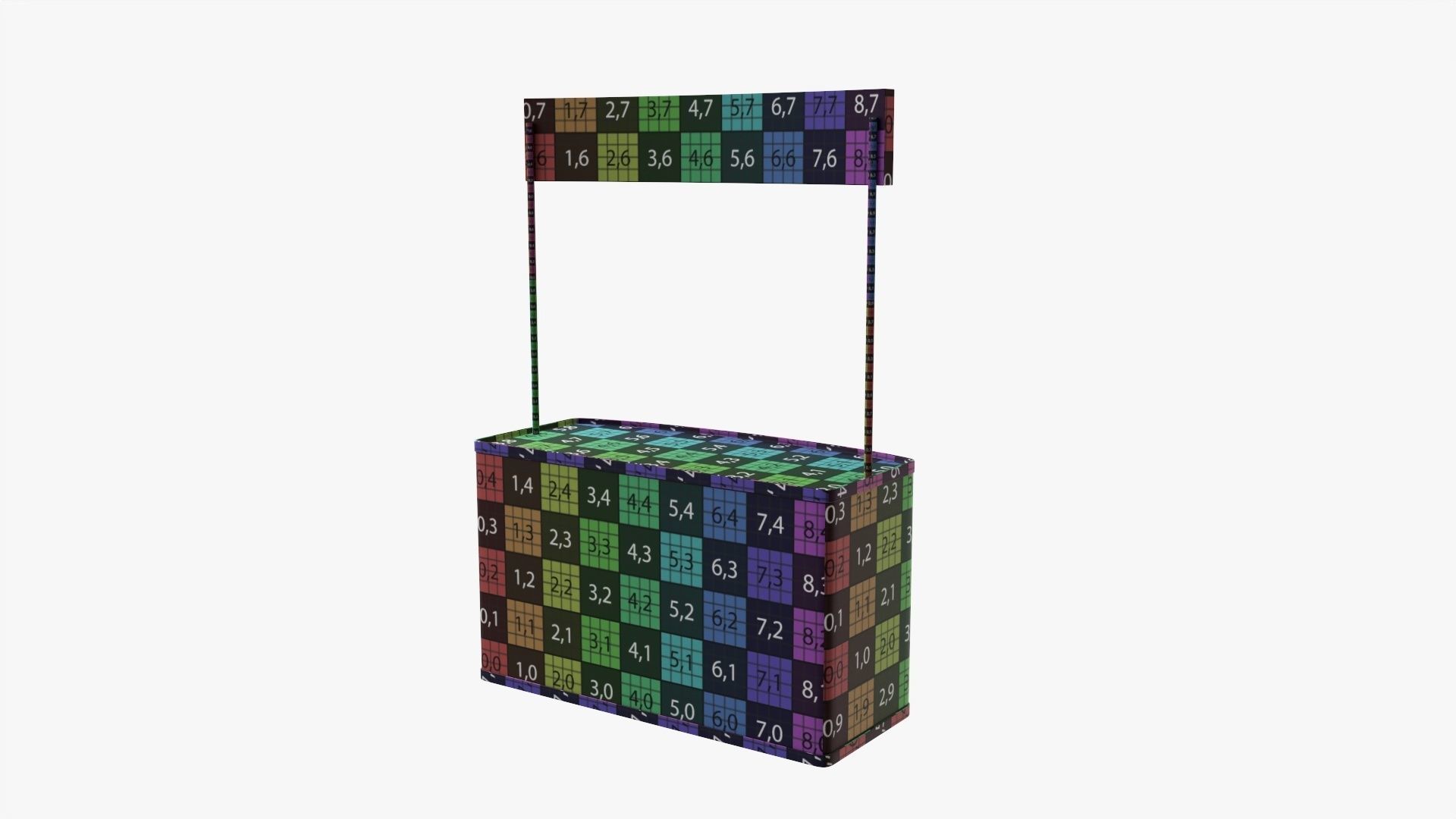 Promo stand large mockup 3D model_10