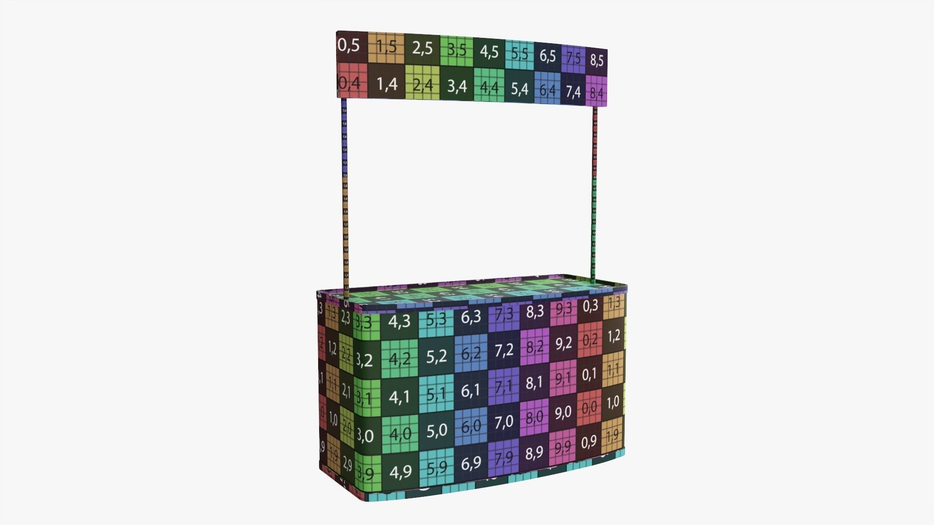 Promo stand large mockup 3D model_9