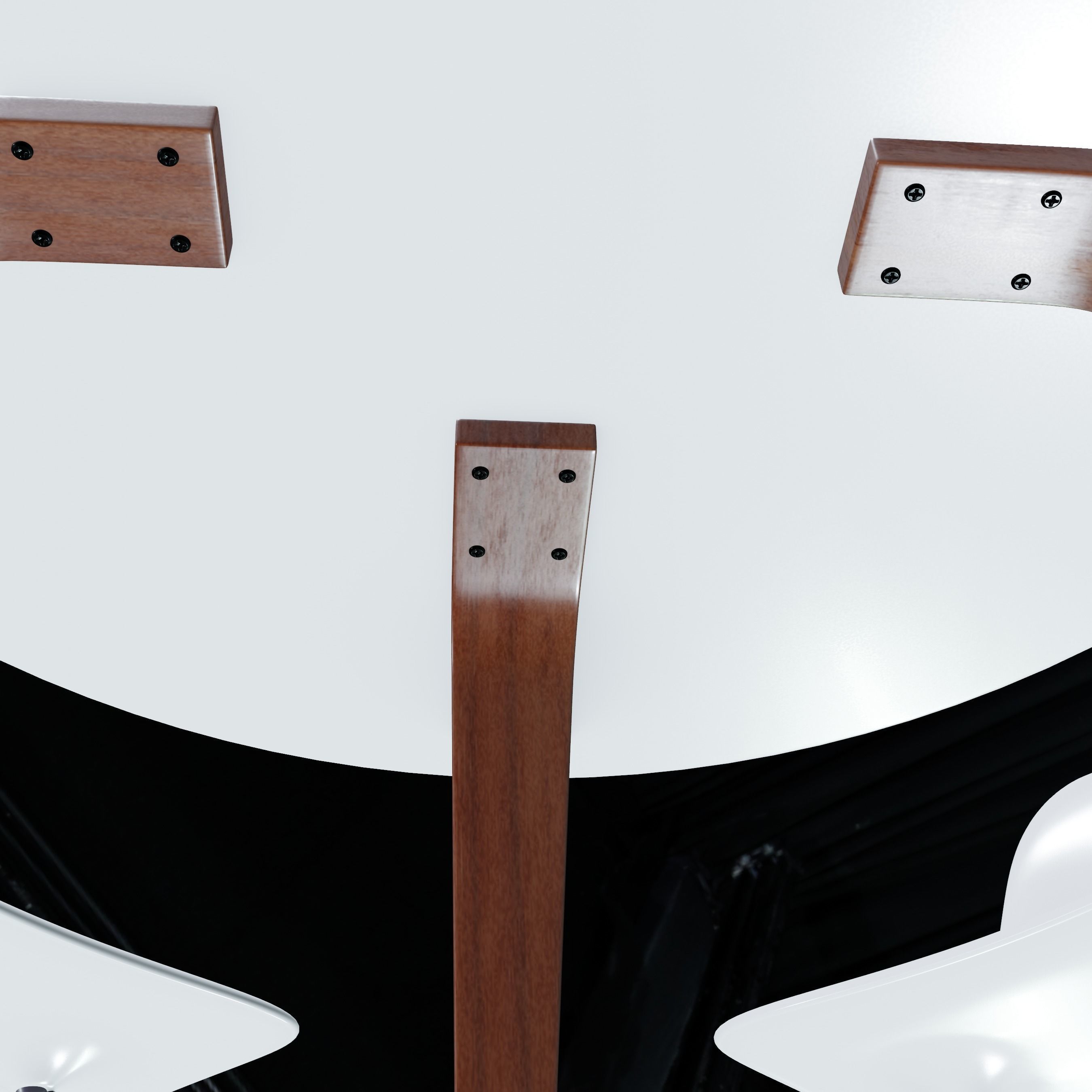 Modern Dining Set Low-poly 3D model_3