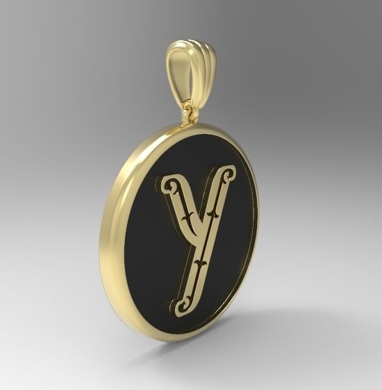 Alphabet Latin Y 3D print model_6