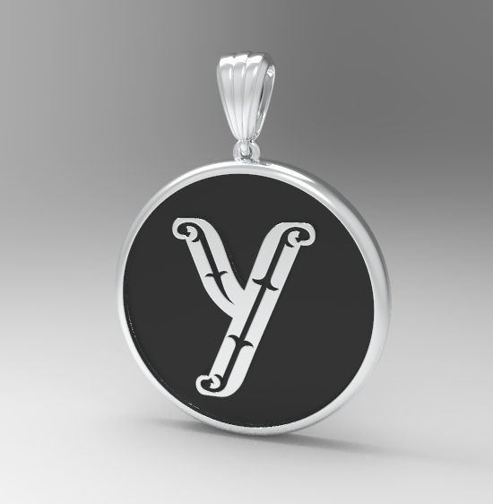 Alphabet Latin Y 3D print model_20