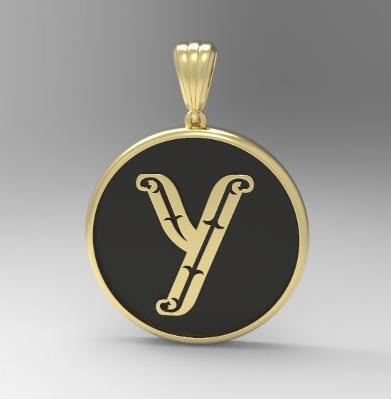 Alphabet Latin Y 3D print model_2