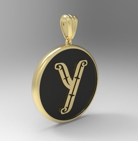 Alphabet Latin Y 3D print model_7