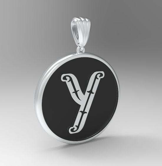 Alphabet Latin Y 3D print model_16