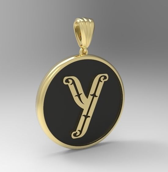 Alphabet Latin Y 3D print model_8