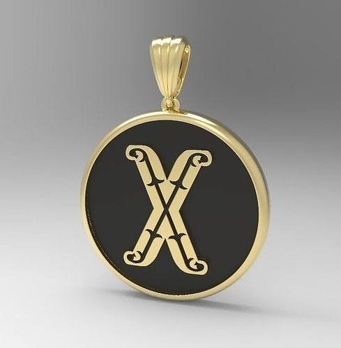 Alphabet Latin X 3D print model