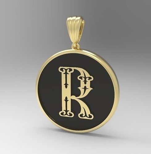 Alphabet Latin R 3D print model