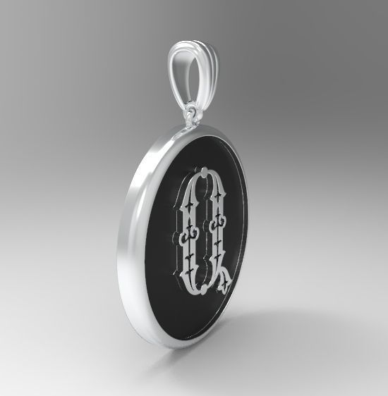 Alphabet Latin Q 3D print model_13