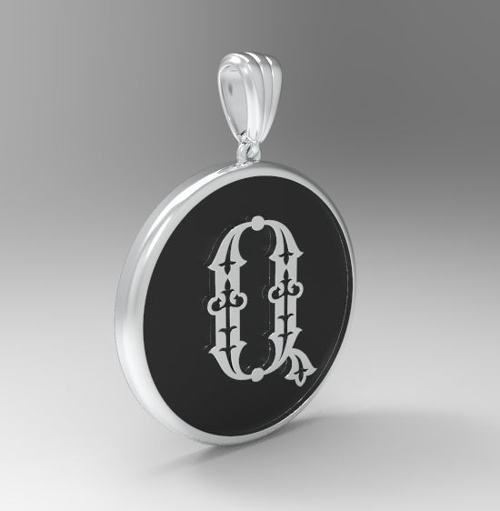 Alphabet Latin Q 3D print model_15