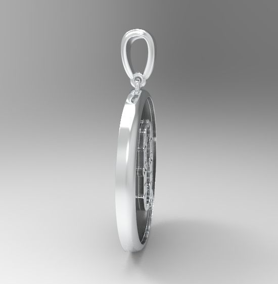 Alphabet Latin Q 3D print model_11