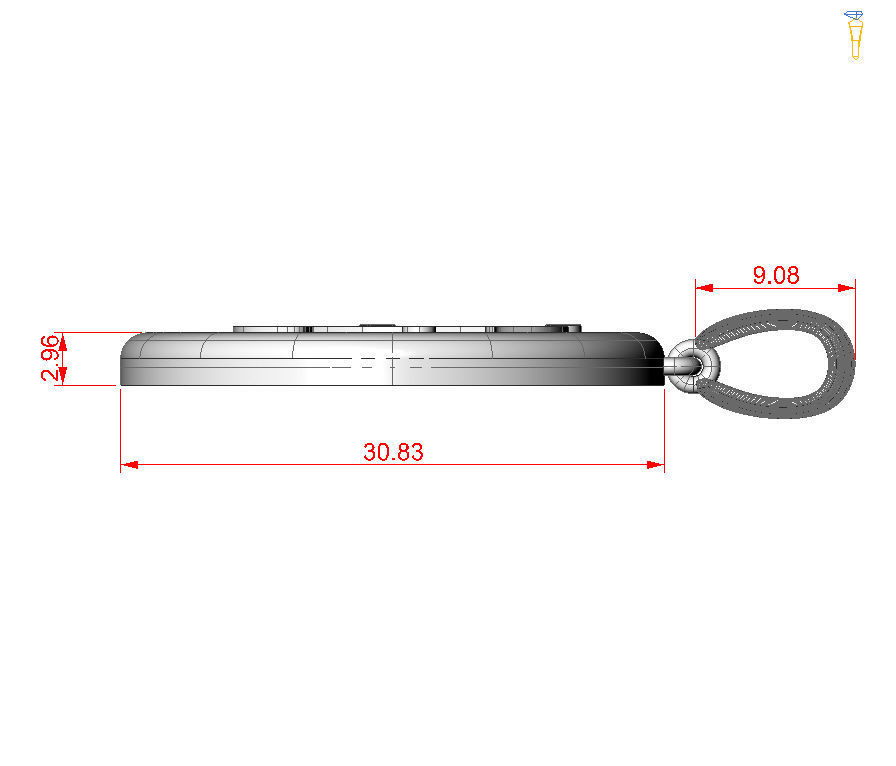 Alphabet Latin Q 3D print model_25