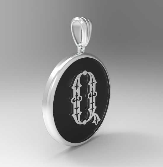 Alphabet Latin Q 3D print model_14