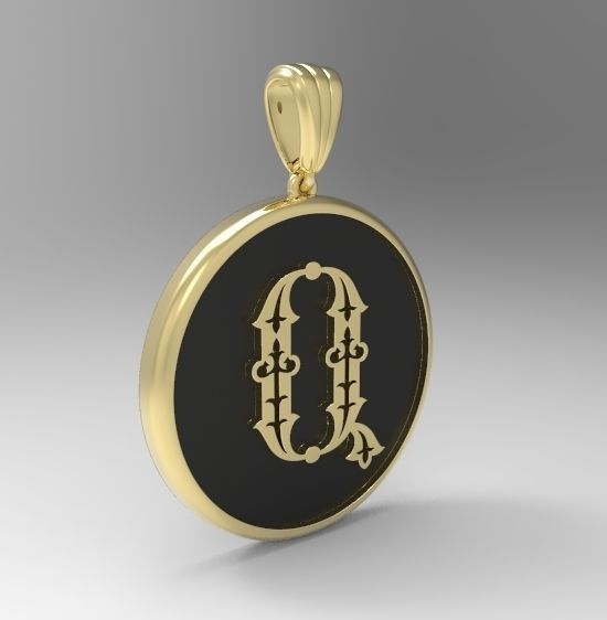 Alphabet Latin Q 3D print model_7