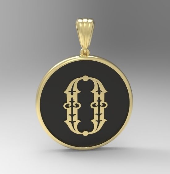 Alphabet Latin O 3D print model_10