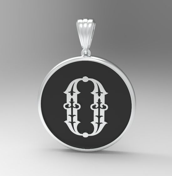 Alphabet Latin O 3D print model_19