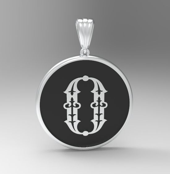 Alphabet Latin O 3D print model_18