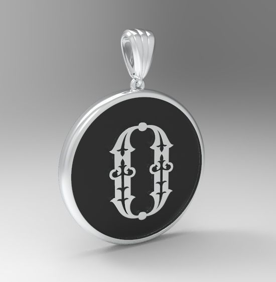 Alphabet Latin O 3D print model_16