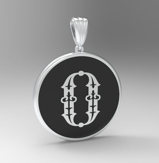 Alphabet Latin O 3D print model_17