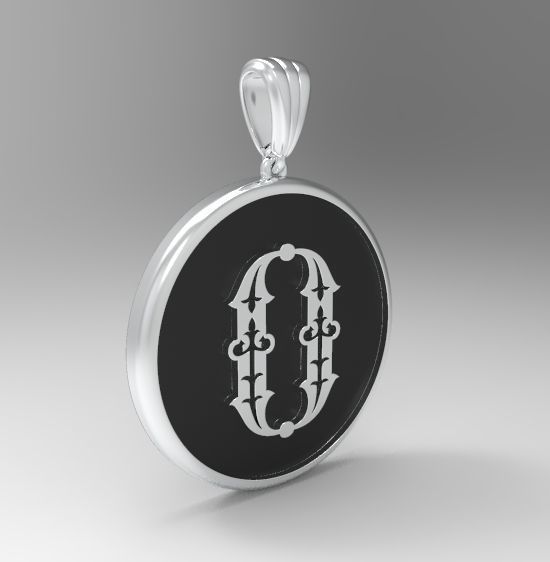 Alphabet Latin O 3D print model_15