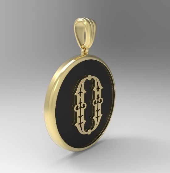 Alphabet Latin O 3D print model_6