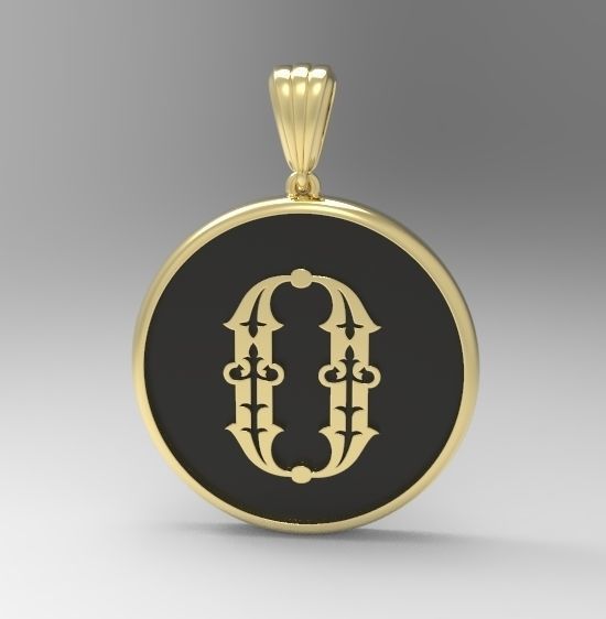 Alphabet Latin O 3D print model_2